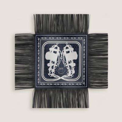 シルクバンダナ 《ブリッド・ドゥ・ガラ》 フリンジ キュイール